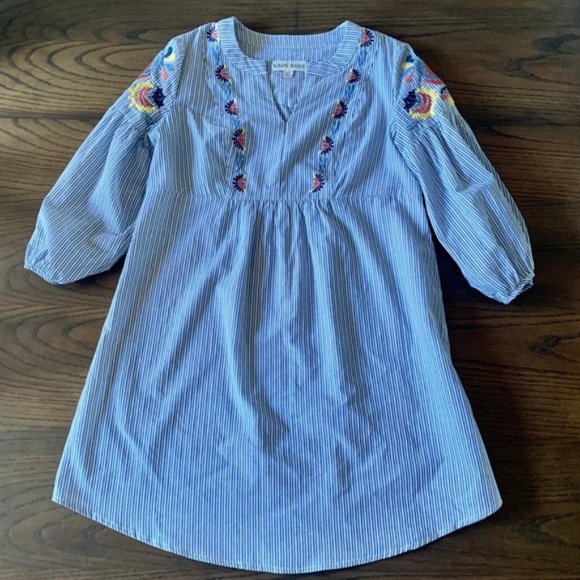 Knox Rose Dresses & Skirts - Knox Rose Striped Floral Embroidered Dress Size XS